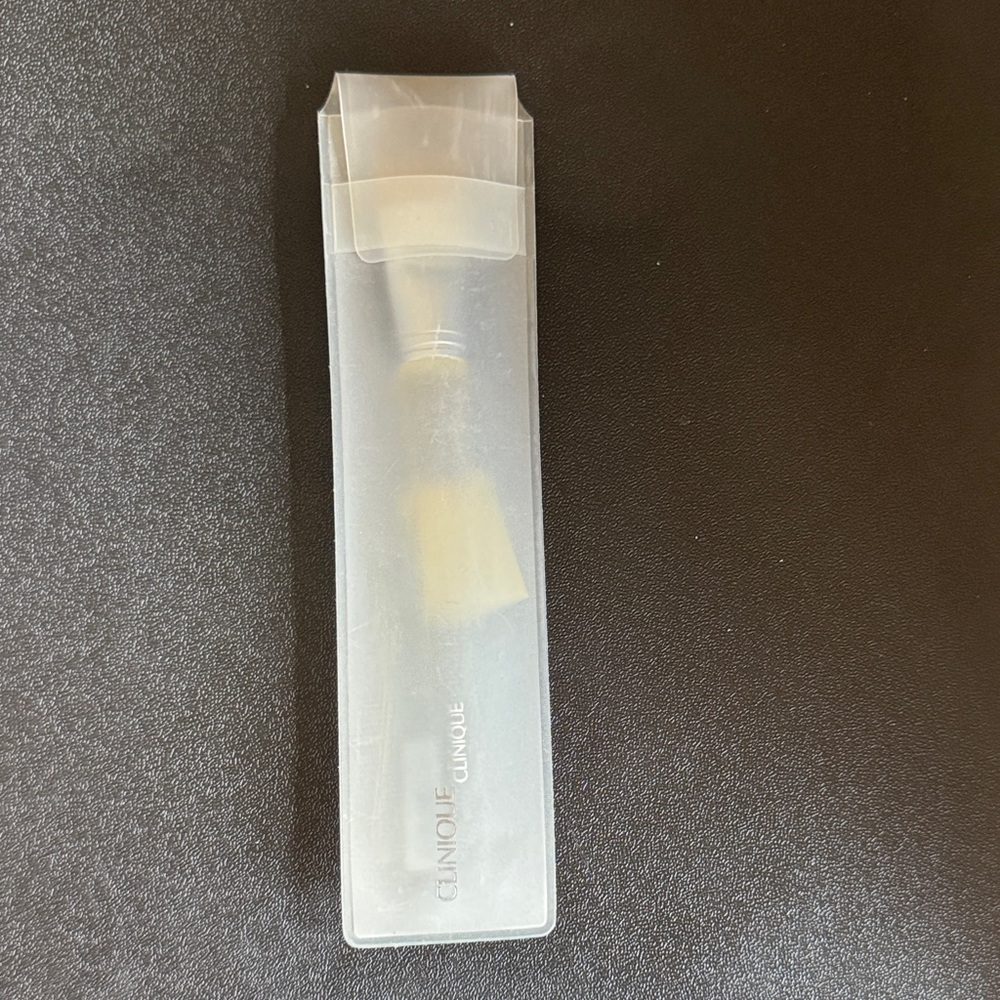 Clinique Foundation Brush Unused In Box Flat Tapered Antibacterial Makeup Brush